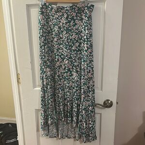 Talbots Floral Green and Pink Women's Skirt